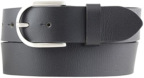 BELTINGER Damen-Gürtel aus Vollbüffelleder 4 cm | Jeans-Gürtel für Damen 40mm | Leder-Gürtel aus Büffelleder 4cm | Schwarz 80cm von BELTINGER