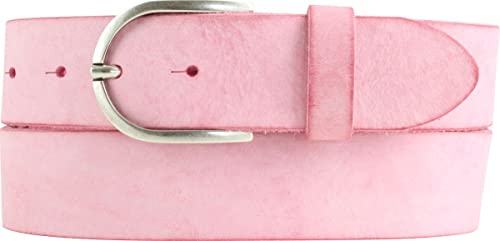 BELTINGER Damen-Gürtel aus weichem Vollrindleder Vintage-Look 4 cm | Jeans-Gürtel für Damen 40mm | Ledergürtel Used-Look | Fuchsia 100cm von BELTINGER