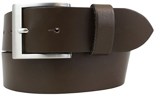 BELTINGER Gürtel aus 100% echtem Leder 4 cm | Jeans-Gürtel für Damen Herren 40mm | Spaltleder-Gürtel in 4cm | Braun 125cm von BELTINGER