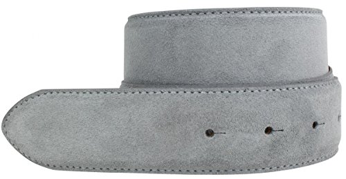 BELTINGER Gürtel aus Veloursleder ohne Schnalle 4 cm | Velour-Ledergürtel für Damen Herren 40mm | Wildleder-Gürtel 4cm | Dunkelgrau 95cm von BELTINGER