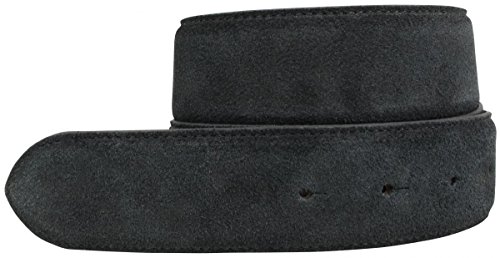 BELTINGER Gürtel aus Veloursleder ohne Schnalle 4 cm | Velour-Ledergürtel für Damen Herren 40mm | Wildleder-Gürtel 4cm | Schwarz 100cm von BELTINGER