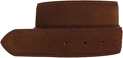 BELTINGER Gürtel aus Veloursleder ohne Schnalle 4 cm | Velour-Ledergürtel für Damen Herren 40mm | Wildleder-Gürtel 4cm | Tabac 85cm von BELTINGER