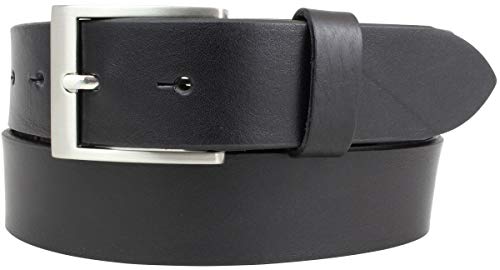 BELTINGER Gürtel aus Vollrindleder 3,5 cm | Jeans-Gürtel für Damen Herren 35mm | Chino-Gürtel Anzuggürtel | Schwarz 115cm von BELTINGER