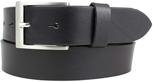 BELTINGER Gürtel aus Vollrindleder 3,5 cm | Jeans-Gürtel für Damen Herren 35mm | Chino-Gürtel Anzuggürtel | Schwarz 120cm von BELTINGER