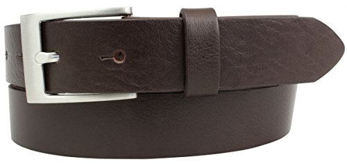 BELTINGER Gürtel aus Vollrindleder 3 cm | Anzug-Gürtel für Damen Herren 30mm | Chino-Gürtel mit massiver Schnalle | Braun 95cm von BELTINGER