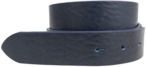 BELTINGER Gürtel aus Vollrindleder ohne Schnalle 3,5 cm | Jeans-Gürtel für Damen Herren 35mm | Chino-Gürtel ohne Schließe | Marine 80cm von BELTINGER
