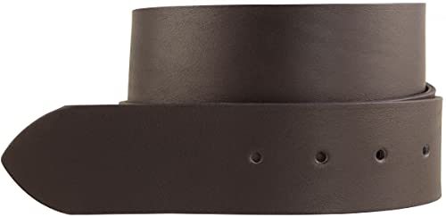 BELTINGER Gürtel aus Vollrindleder ohne Schnalle 4,5 cm | Jeans-Gürtel für Damen Herren 45mm | Breiter Leder-Gürtel | Braun 90cm von BELTINGER