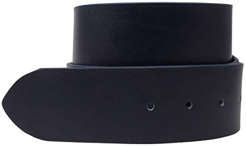 BELTINGER Gürtel aus Vollrindleder ohne Schnalle 5 cm | Ledergürtel für Damen Herren 50mm | Breiter Jeans-Gürtel aus Leder | Marine 95cm von BELTINGER