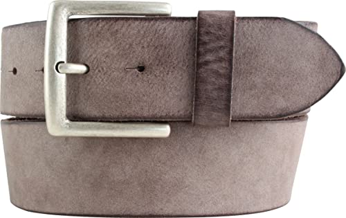 BELTINGER Gürtel aus weichem Vollrindleder Used-Look 5 cm | Jeans-Gürtel für Herren Damen 50mm | Ledergürtel Vintage-Look | Braun 95cm von BELTINGER