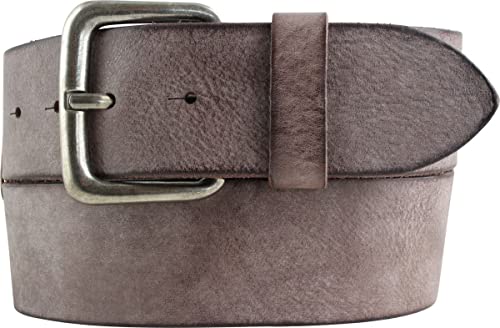 BELTINGER Gürtel aus weichem Vollrindleder Used-Look 5 cm | Jeans-Gürtel mit massiver Gürtelschnalle für Herren 50mm | Ledergürtel Vintage-Look | Braun 100cm von BELTINGER
