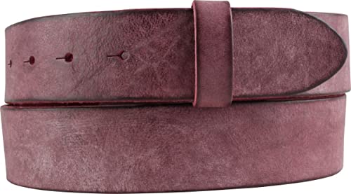 BELTINGER Gürtel aus weichem Vollrindleder Used-Look ohne Schnalle 4 cm | Jeans-Gürtel Damen Herren 40mm | Vintage-Look | Bordeaux 115cm von BELTINGER