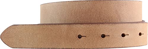 BELTINGER Gürtel aus weichem Vollrindleder Vintage-Look ohne Schnalle 3 cm | Leder-Gürtel 30mm | Schmaler Gürtel Used-Look | Cognac 80cm von BELTINGER