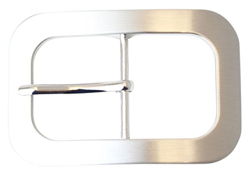 BELTINGER Gürtelschließe 4,0 cm | Buckle Wechselschließe Gürtelschnalle 40mm Massiv | Dorn-Schließe | Druckknopf-Gürtel bis 4cm | Silber von BELTINGER