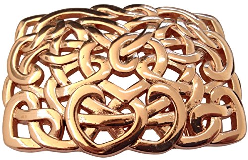 BELTINGER Gürtelschließe Knoten Design 4,0 cm | Buckle Wechselschließe Gürtelschnalle 40mm Massiv | Druckknopf-Gürtel bis 4cm | Roségold von BELTINGER