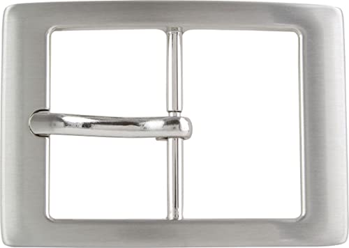 BELTINGER Gürtelschnalle 4,0 cm | Buckle Wechselschließe Gürtelschließe 40mm Massiv | Dorn-Schließe | Wechselgürtel bis 4cm | Silber von BELTINGER