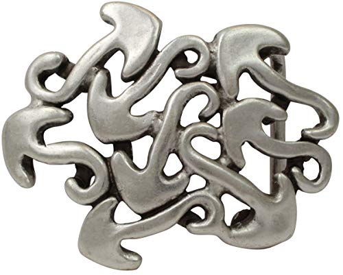 BELTINGER Gürtelschnalle Anclas 4,0 cm | Buckle Wechselschließe Gürtelschließe 40mm Massiv | Wechselgürtel bis 4cm | Altsilber von BELTINGER
