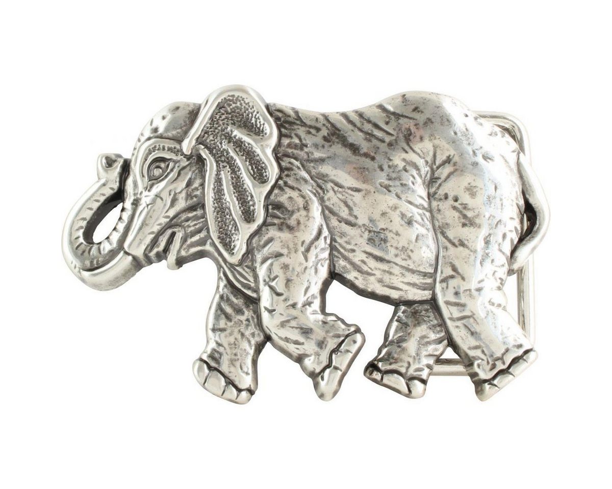 BELTINGER Gürtelschnalle Asiatischer Elefant 4,0 cm - Buckle Wechselschließe Gürtelschließe 40m von BELTINGER