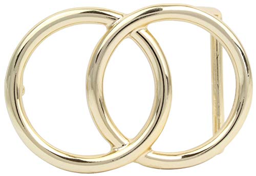 BELTINGER Gürtelschnalle Cerchi 4,0 cm | Buckle Wechselschließe Gürtelschließe 40mm Massiv | Wechselgürtel bis 4cm | Gold Glänzend von BELTINGER