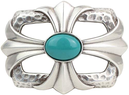 BELTINGER Gürtelschnalle Colored Luxury 4,0 cm | Buckle Gürtelschließe 40mm Massiv | Mit hochwertigem Strass | Schmuckschließe | Silber matt von BELTINGER