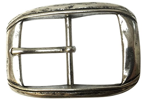 BELTINGER Gürtelschnalle Doppel 4,0 cm | Buckle Wechselschließe Gürtelschließe 40mm Massiv | Dorn-Schließe | Wechselgürtel bis 4cm | Silber von BELTINGER