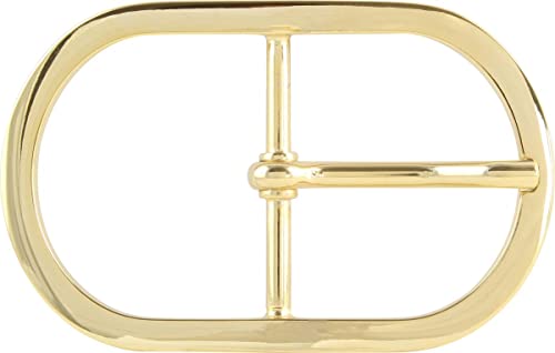 BELTINGER Gürtelschnalle Doubles 4,0 cm | Buckle Wechselschließe Gürtelschließe 40mm Massiv | Dorn-Schließe | Wechselgürtel bis 4cm | Gold Glänzend von BELTINGER