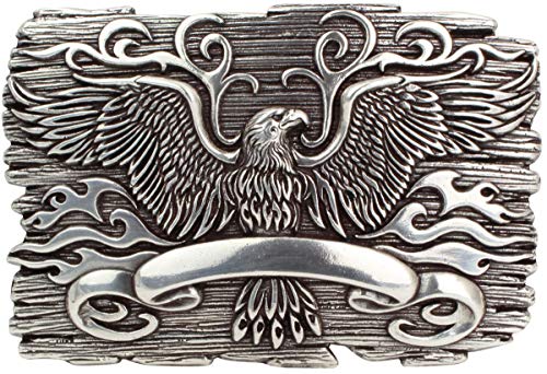 BELTINGER Gürtelschnalle Eagle 4,0 cm | Buckle Wechselschließe Gürtelschließe 40mm Massiv | Wechselgürtel bis 4cm | Silber von BELTINGER