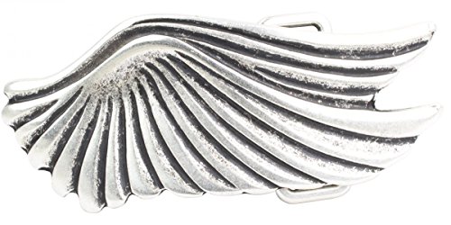 BELTINGER Gürtelschnalle Engelsflügel 4,0 cm | Buckle Wechselschließe Gürtelschließe 40mm Massiv | Wechselgürtel bis 4cm | Silber von BELTINGER