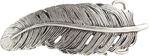 BELTINGER Gürtelschnalle Feder 4,0 cm | Buckle Wechselschließe Gürtelschließe 40mm Massiv | Wechselgürtel bis 4cm | Altsilber von BELTINGER