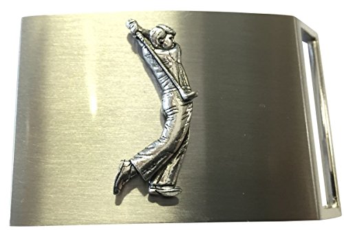 BELTINGER Gürtelschnalle Golfer 4,0 cm | Buckle Wechselschließe Gürtelschließe 40mm Massiv | Wechselgürtel bis 4cm | Golf-Outfit | Silber von BELTINGER