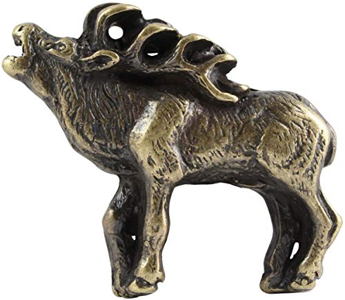 BELTINGER Gürtelschnalle Hirsch 4,0 cm | Buckle Wechselschließe Gürtelschließe 40mm Massiv | für Jagd-Outfit | Altmessing von BELTINGER