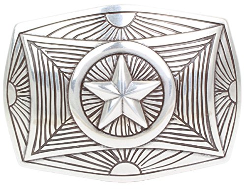 BELTINGER Gürtelschnalle Kasan Star 4,0 cm | Buckle Wechselschließe Gürtelschließe 40mm Massiv | Wechselgürtel bis 4cm | Silber von BELTINGER