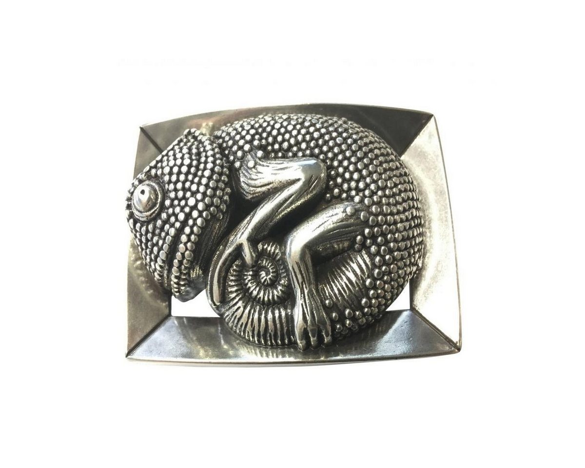 BELTINGER Gürtelschnalle Kroko Chamäleon gerahmt 2,5cm - Buckle Wechselschließe Gürtelschließe (1-St) von BELTINGER