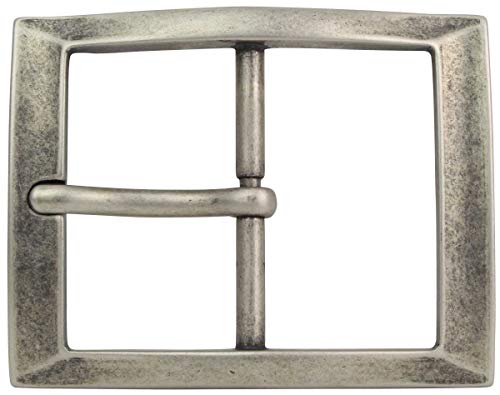 BELTINGER Gürtelschnalle Olbia 4,0cm | Buckle Wechselschließe Gürtelschließe 40mm Massiv | Dorn-Schließe | Wechselgürtel bis 4cm | Altsilber von BELTINGER