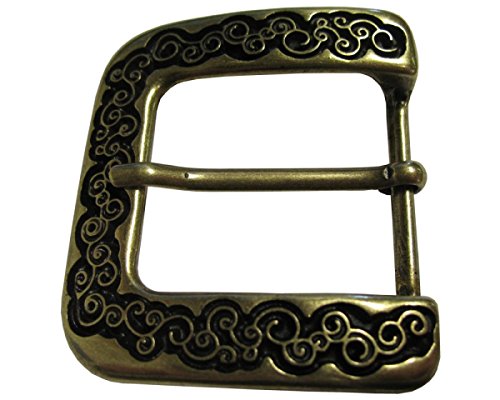 BELTINGER Gürtelschnalle Ornamente 4,0 cm | Buckle Wechselschließe Gürtelschließe 40mm Massiv | Für die Tracht | Altmessing von BELTINGER