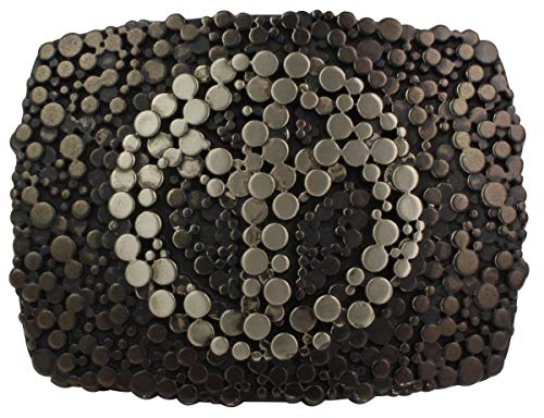 BELTINGER Gürtelschnalle Peace 4,0 cm | Buckle Wechselschließe Gürtelschließe 40mm Massiv | Wechselgürtel bis 4cm | Schwarz von BELTINGER