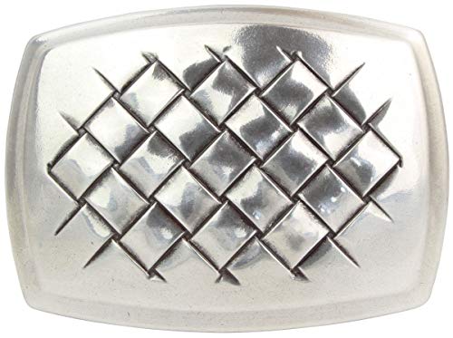 BELTINGER Gürtelschnalle Plate Straw 4,0 cm | Buckle Wechselschließe Gürtelschließe 40mm Massiv | Wechselgürtel bis 4cm | Silber von BELTINGER
