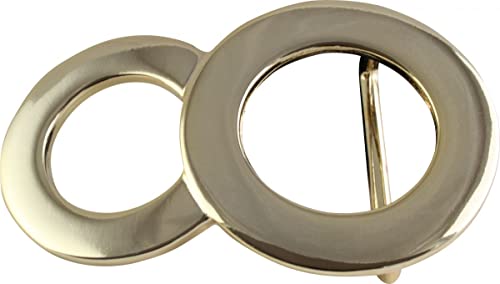 BELTINGER Gürtelschnalle Ringe 4,0 cm | Buckle Wechselschließe Gürtelschließe 40mm Massiv | Wechselgürtel bis 4cm | Gold Glänzend von BELTINGER