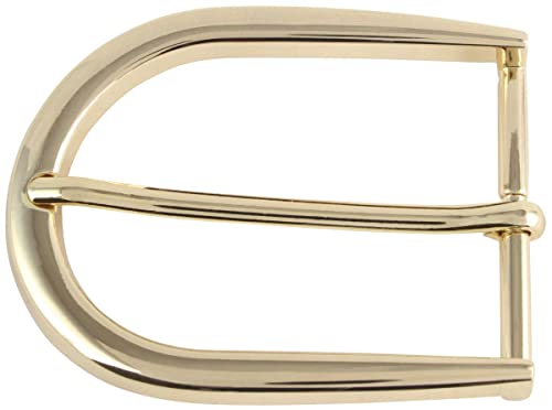 BELTINGER Gürtelschnalle Roundest 4,0 cm | Buckle Wechselschließe Gürtelschließe 40mm Massiv | Dorn-Schließe | Wechselgürtel bis 4cm | Gold Glänzend von BELTINGER