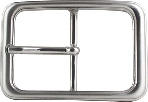 BELTINGER Gürtelschnalle Rund 4,0 cm | Buckle Wechselschließe Gürtelschließe 40mm Massiv | Dorn-Schließe | Wechselgürtel bis 4cm | Silber von BELTINGER