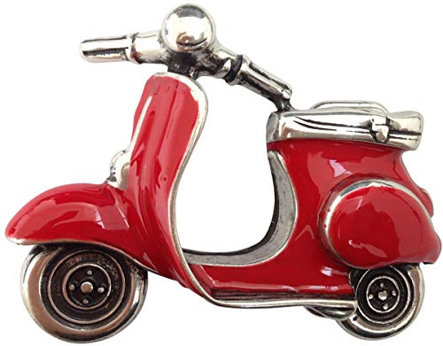 BELTINGER Gürtelschnalle Scooter 4,0 cm | Buckle Wechselschließe Gürtelschließe 40mm Massiv | Mit Emaille | Wechselgürtel bis 4cm | Rot von BELTINGER