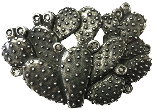 BELTINGER Gürtelschnalle Spines 4,0 cm | Buckle Gürtelschließe 40mm Massiv | Mit hochwertigem Strass besetzt | Schmuckschließe | Silber von BELTINGER