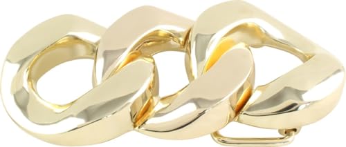 BELTINGER Gürtelschnalle Three Ring 4,0 cm | Buckle Wechselschließe Gürtelschließe 40mm Massiv | Wechselgürtel bis 4cm | Gold Glänzend von BELTINGER