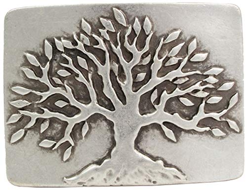 BELTINGER Gürtelschnalle Tree of Life 4,0 cm | Buckle Wechselschließe Gürtelschließe 40mm Massiv | Wechselgürtel bis 4cm | Altsilber von BELTINGER