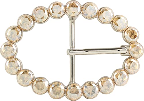 BELTINGER Gürtelschnalle Valence 4,0cm | Buckle Wechselschließe Gürtelschließe 40mm Massiv | Dorn-Schließe mit Strass | Wechselgürtel bis 4cm | Silber von BELTINGER