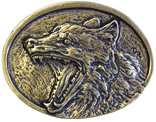 BELTINGER Gürtelschnalle Wolf 4,0 cm | Buckle Wechselschließe Gürtelschließe 40mm Massiv | für Jagd-Outfit | Wechselgürtel bis 4cm | Altmessing BELTINGER Gürtelschnalle Wolf 4,0 cm | Buckle Wechselschließe Gürtelschließe 40mm Massiv | für Jagd-Outfit | Wechselgürtel bis 4cm | Altmessing von BELTINGER
