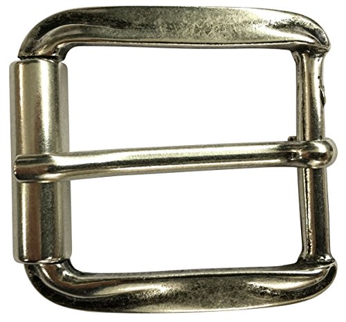 BELTINGER Gürtelschnalle mit Rolle 4,0 cm | Buckle Wechselschließe Gürtelschließe 40mm Massiv | Dorn-Schließe | Wechselgürtel bis 4cm | Silber von BELTINGER