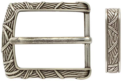 BELTINGER Gürtelschnalle mit Schlaufe 4,0 cm | Buckle Gürtelschließe 40mm Massiv | Dorn-Schließe | Wechselgürtel bis 4cm | Altsilber von BELTINGER