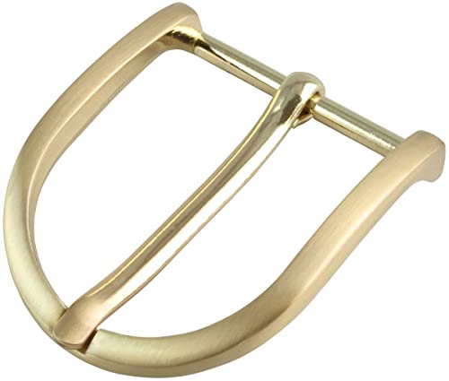 BELTINGER Gürtelschnalle rund 2,5 cm | Buckle Schließe Gürtelschließe 25mm Massiv | Dorn-Schließe | Wechselgürtel bis 2,5cm | Gold matt von BELTINGER