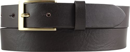 BELTINGER Herren-Gürtel aus Vollrindleder mit goldenern Gürtelschnalle 3 cm | Anzug-Gürtel für Herren 30mm | Chino-Gürtel mit Schnalle gold | Braun 95cm BELTINGER Herren-Gürtel aus Vollrindleder mit goldenern Gürtelschnalle 3 cm | Anzug-Gürtel für Herren 30mm | Chino-Gürtel mit Schnalle gold | Braun 95cm von BELTINGER