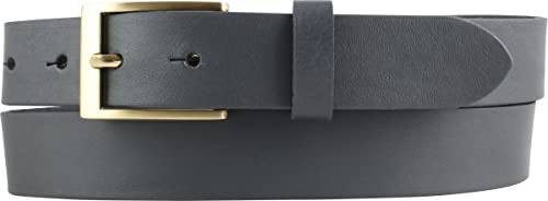 BELTINGER Herren-Gürtel aus Vollrindleder mit goldenern Gürtelschnalle 3 cm | Anzug-Gürtel für Herren 30mm | Chino-Gürtel mit Schnalle gold | Dunkelgrau 80cm BELTINGER Herren-Gürtel aus Vollrindleder mit goldenern Gürtelschnalle 3 cm | Anzug-Gürtel für Herren 30mm | Chino-Gürtel mit Schnalle gold | Dunkelgrau 80cm von BELTINGER
